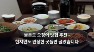 울릉도 오징어 맛집 추천 – 현지인도 인정한 곳들만 골랐습니다