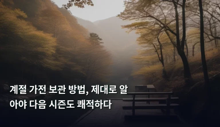 계절 가전 보관 방법, 제대로 알아야 다음 시즌도 쾌적하다