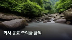 회사 동료 축의금 금액, 적정선은 얼마일까? 센스 있는 가이드라인 알아보기