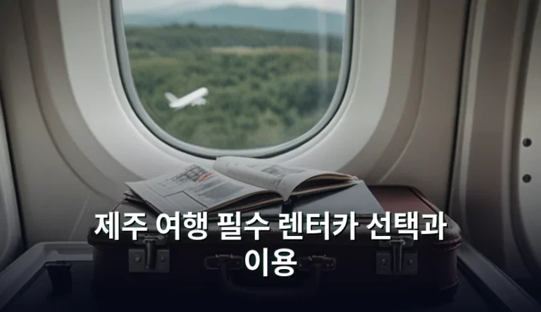 실패 없는 제주 여행 필수 렌터카 선택과 이용 방법