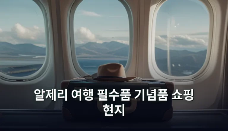 알제리 여행 필수품 및 현지 기념품 쇼핑 가이드