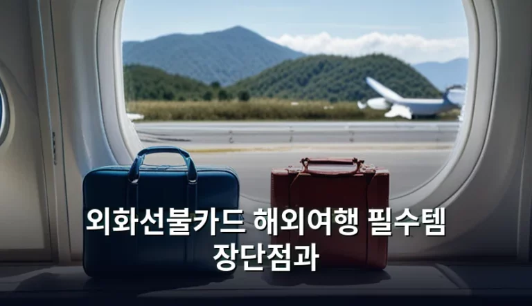 외화선불카드 해외여행 필수템 장단점과 효율적인 활용법